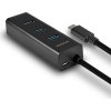 AXAGON HUE-S2C, 4x USB 3.0 CHARGING hub, micro USB nap. konektor, kabel USB-C 40cm