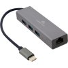 Gembird USB-C GBit adapter + 3x USB 3.1