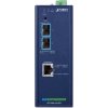 Planet IXT-900-2X1PD průmyslový konvertor 1x 10G Base-T PoE PD / 2x SFP+ 10GBase-X, IP40,-40~75°C, dual power, SNMP