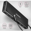 AXAGON HUE-F7C, 7x USB 3.2 Gen 1 ALU FLAT CHARGING hub, micro USB nap. konektor, kabel USB-C 30cm