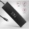 AXAGON HUE-F7C, 7x USB 3.2 Gen 1 ALU FLAT CHARGING hub, micro USB nap. konektor, kabel USB-C 30cm