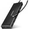 AXAGON HUE-F7C, 7x USB 3.2 Gen 1 ALU FLAT CHARGING hub, micro USB nap. konektor, kabel USB-C 30cm