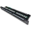 DATACOM Patch panel 19" UTP 24 port CAT6 LSA 1U BK (3x8p)hor.zářez