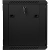 Nástěnný rack 19'' 9U 600X450mm černý flat pack