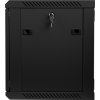 Nástěnný rack 19'' 9U 600X450mm černý flat pack