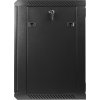 Nástěnný rack 19'' 12U 600X450mm černý flat pack