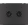Nástěnný rack 19'' 15U 600X450mm černý flat pack