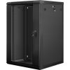 Nástěnný rack 19'' 18U 600X600mm černý flat pack