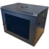 Datacom 19" rozvaděč 9U/450 mm (sklo) černý