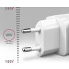 AXAGON ACU-PQ20W, nabíječka do sítě 20W, 2x port (USB-A + USB-C), PD3.0/PPS/QC4+/AFC/Apple, bílá