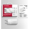 AXAGON ACU-PQ20W, nabíječka do sítě 20W, 2x port (USB-A + USB-C), PD3.0/PPS/QC4+/AFC/Apple, bílá