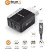 Chytrá síťová nabíječka ALIGATOR 3.4A, 2xUSB, smart IC, černá, kabel pro iPhone/iPad 2A