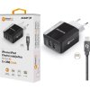 Chytrá síťová nabíječka ALIGATOR 3.4A, 2xUSB, smart IC, černá, kabel pro iPhone/iPad 2A