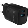 Univerzální USB nabíječka Natec RIBERA GaN 30 W, 1X USB-A, 1X USB-C, černá