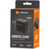 Univerzální USB nabíječka Natec RIBERA GaN 65W, 1X USB-A, 1X USB-C, Černá