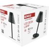 LED stolní lampa GRACE, nabíjecí, černá