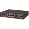 Planet GSD-604HP PoE switch 1Gbps, 6xTP, 4xPoE 802.3at/af 30W/55W, fanless