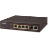 Planet FSD-604HP, PoE switch 4x PoE 802.3at 60W+ 2x 100Base-TX,VLAN,extend mód 10Mb/s do 250m, fanless,ESD