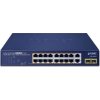 Planet PoE switch 18x1Gb + 2xSFP 1Gb, 16x PoE 802.3at 30/185W, VLAN, extend mód 10Mb-250m