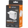 Univerzální USB nabíječka Natec RIBERA GaN 1X USB-A + 1X USB-C 65W, Bílá