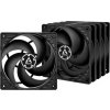 ARCTIC P12 PWM PST sada 5 ks ventilátorů 120mm / PWM / PST / černý