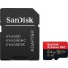 SanDisk Extreme PRO microSDXC 64GB / A2 C10 V30 UHS-I U3 / 200MB/s & 90MB/s / SD Adaptér + 2 years RescuePRO