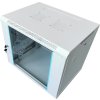 XtendLan 12U/600x450, na zeď, jednodílný, rozložený, skleněné dveře, šedý
