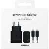 Samsung Nabíječka 45W, s USB-C kabelem 1,8m 1xUSB-C EP-T4511XBEGEU černá