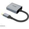 AKASA USB 3.2 Type-C čtečka paměťových karet microSD/SD / AK-CR-10BK / 18cm / černá