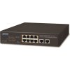 Planet FSD-1008HP PoE switch 10x 100Mb, 8xPoE 802.3at 30W/120W, VLAN, extend mód 10Mb/s do 250m, fanless