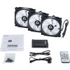 CHIEFTEC sada ventilátorů Tornado / 3x 120mm fan / RGB LED / RGB ovladač / Dálkové ovládání / ultratichý 16 dBa