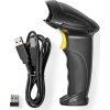NEDIS čtečka čárových kódů/ laser/ bezdrátová/ 1D lineární/ napájení z baterie/ napájení z USB/ USB dongle/ černá