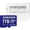 SAMSUNG PRO Plus MicroSDXC 1TB + SD Adaptér / CL10 UHS-I U3 / A2 / V30