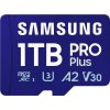 SAMSUNG PRO Plus MicroSDXC 1TB + USB Adaptér / CL10 UHS-I U3 / A2 / V30