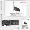 AXAGON PCES-SA4M2, PCIe řadič - 2x interní SATA 6G port + 2x SATA M.2 slot, ASM1164, SP & LP