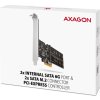 AXAGON PCES-SA4M2, PCIe řadič - 2x interní SATA 6G port + 2x SATA M.2 slot, ASM1164, SP & LP