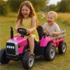 Elektrický traktor Baby Mix Erick s dálkovým ovladačem růžový