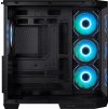 BitFenix skříň T10 Negro / ATX / 4x 120mm ARGB fan + controller / USB 3.0 / USB-C / panoramatická / černá