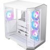 MSI skříň MAG PANO 100R PZ White/ bez zdroje/ levé a přední sklo/ 4x 120 mm A-RGB fan/ 1x USB-C/ 1x USB3.2/ bílá