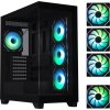 BitFenix skříň CETO / ATX / 4x 120mm FRGB fan / 2x USB 3.0 / USB-C / tvrzené sklo / černá