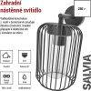 Zahradní nástěnné svítidlo SALVIA, 20,8 x 16 x 28,5 cm, 1 x E27, 15 W