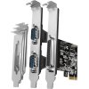 AXAGON PCEA-PSN, PCIe řadič - 1x paralelní (LPT) + 2x sériový port (RS232) 250 kbps, vč. LP
