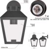 Zahradní nástěnné svítidlo ADENIA, 18 x 15 x 24,5 cm, 1 x E27, 15 W