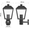Zahradní nástěnné svítidlo ADENIA, čidlo soumraku, 19,8 x 15 x 29,8 cm, 1 x E27, 15 W