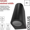 Zahradní nástěnné svítidlo OCULUS, 8,8 x 6,7 x 15,3 cm, 2 x GU10, 35 W