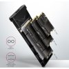 AXAGON box na M.2 NVMe SSD / EEM2-UB2 / USB-C / USB 3.2 Gen2 / černý / kabel 20cm USB-C na USB-C