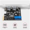 AXAGON řadič do PCIe pro 2x USB Typ-A / 2x USB interní / USB 5Gbps / PCEU-232RS / SP & LP / čip Renesas