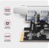AXAGON PCEU-430RS, PCIe řadič, 4x USB 5Gbps port, SATA napájení, Renesas PD720201, SP