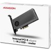 AXAGON slot adaptér do PCIe x4 na M.2 NVMe M-KEY nebo SATA B-KEY vč. chladiče / PCEM2-DC / low-profile