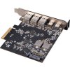 AKASA řadič do PCIe na 3x USB 3.2 Gen2 typ A, 2x USB 3.2 Gen2 typ C / AK-PCCU3-09 / 10gbps /